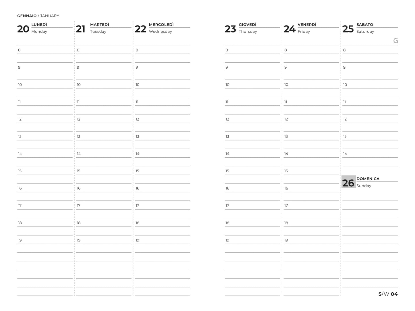 AGENDA EASY WIRE SETTIMANALE L